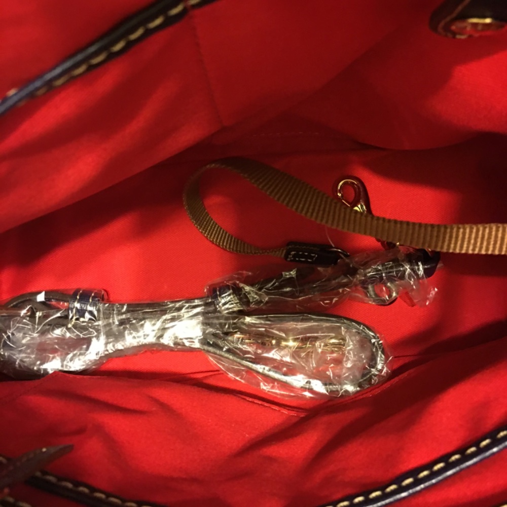 Dooney & Bourke Dark Blue Leather Purse - Picture 3 of 3